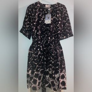 Thakoon x Target tie Dye dress with pleated button front and belt. XL